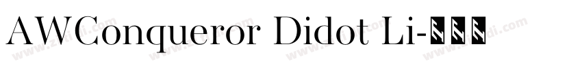 AWConqueror Didot Li字体转换